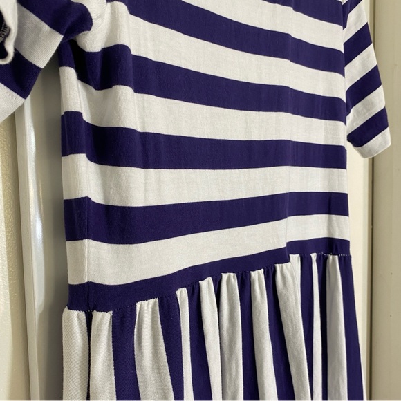 J. Crew Maxi Striped Cotton Dress in White and Blue - Picture 7 of 11